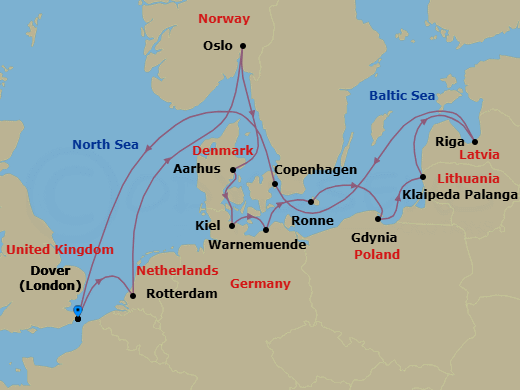 Itinerary map