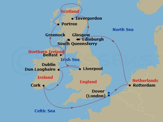 Itinerary map