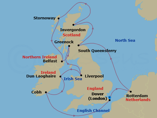 Itinerary map