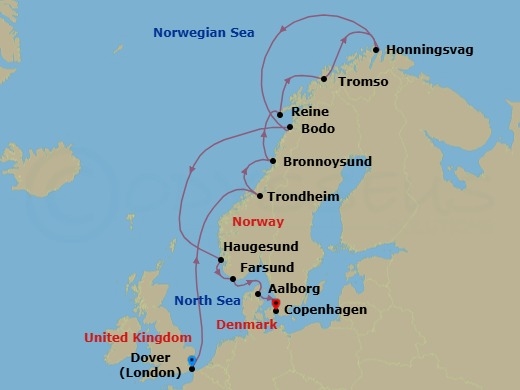 Itinerary map