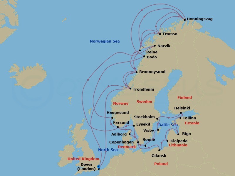 Itinerary map