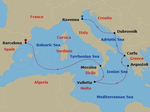 Itinerary map