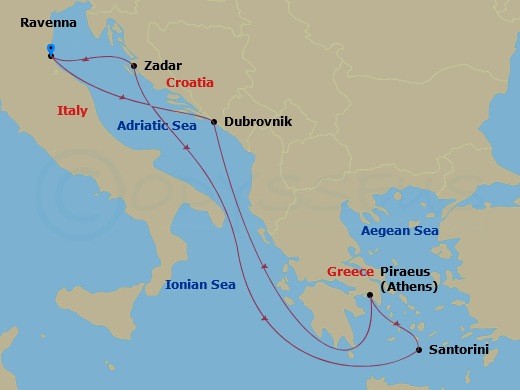 Itinerary map