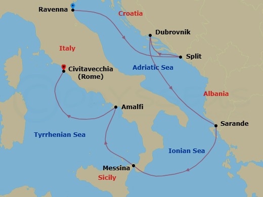 Itinerary map