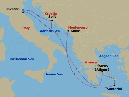 Itinerary map