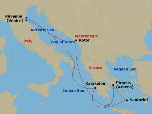 Itinerary map