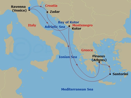 Itinerary map