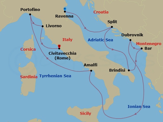 Itinerary map