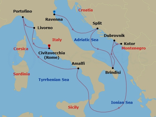 Itinerary map