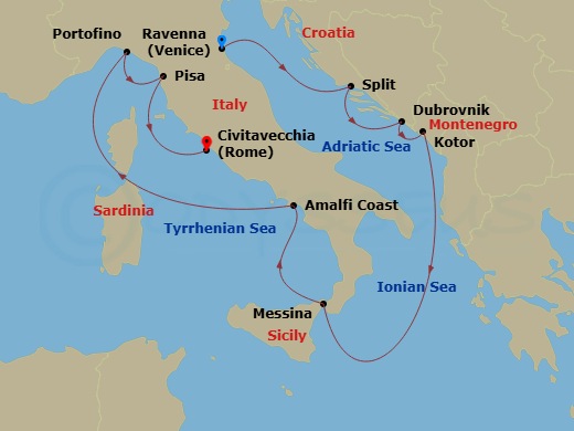 Itinerary map