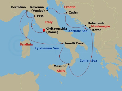 Itinerary map
