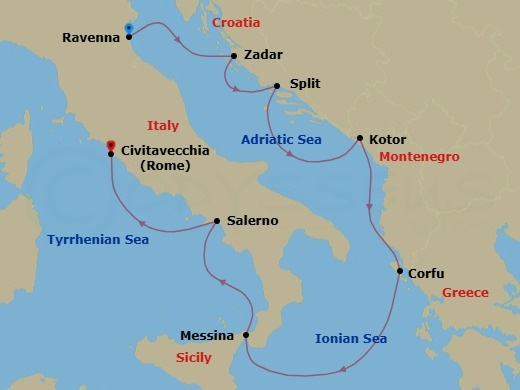 Itinerary map