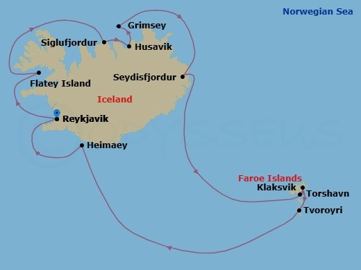 Itinerary map