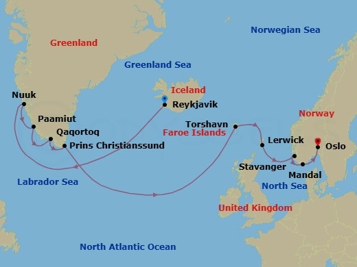 Itinerary map