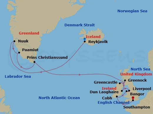 Itinerary map