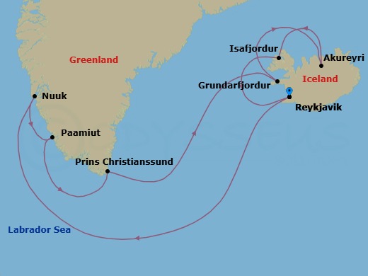 Itinerary map
