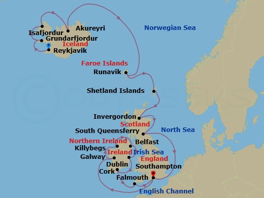 Itinerary map