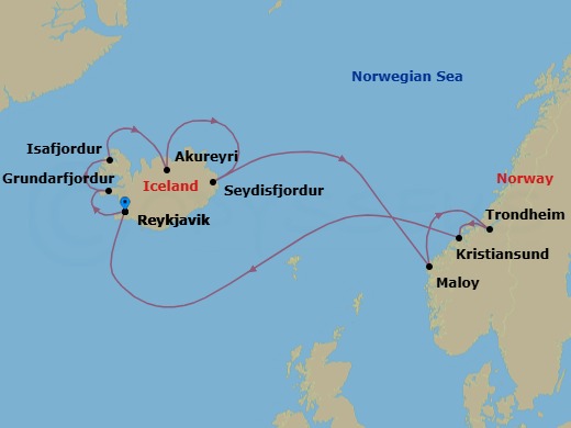 Itinerary map