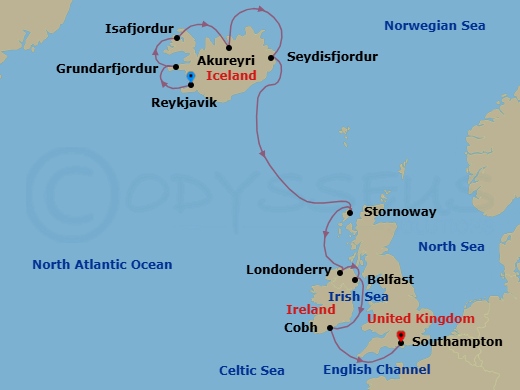 Itinerary map