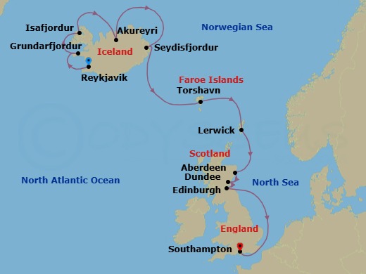 Itinerary map