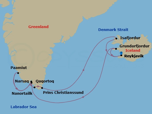 Itinerary map