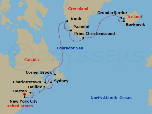 Itinerary map