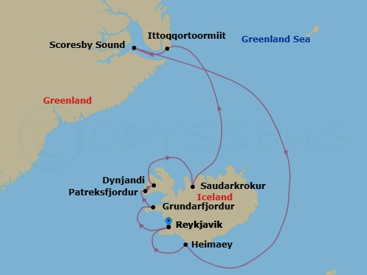 Itinerary map