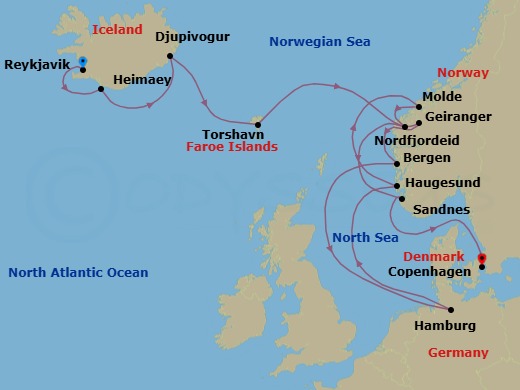 Itinerary map