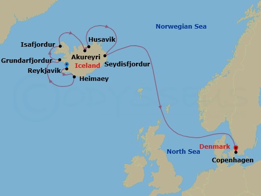 Itinerary map
