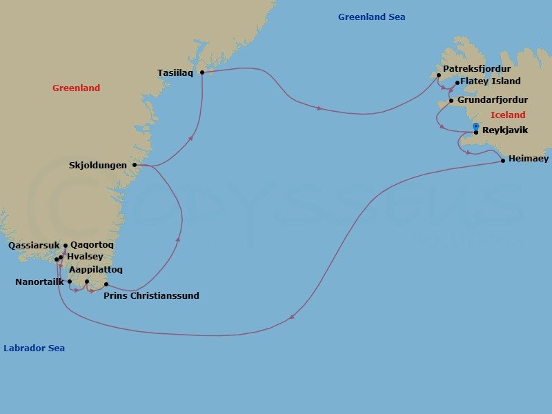 Itinerary map