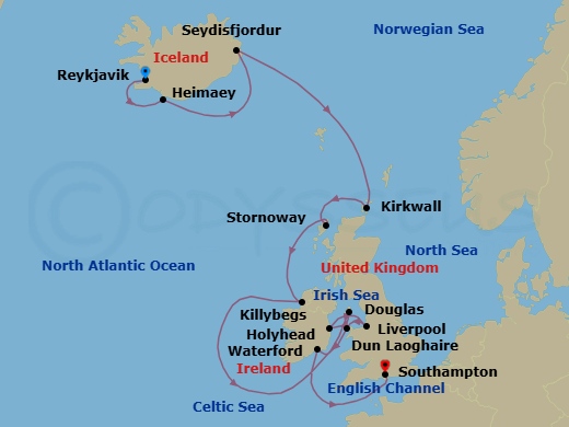 Itinerary map