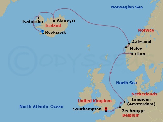 Itinerary map