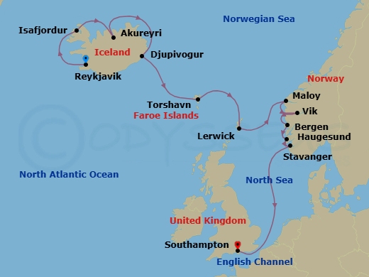 Itinerary map