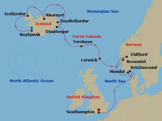 Itinerary map