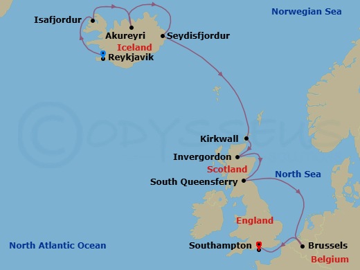 Itinerary map