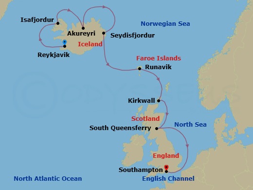 Itinerary map