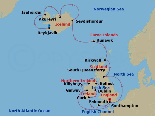 Itinerary map