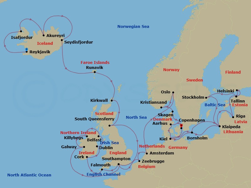 Itinerary map