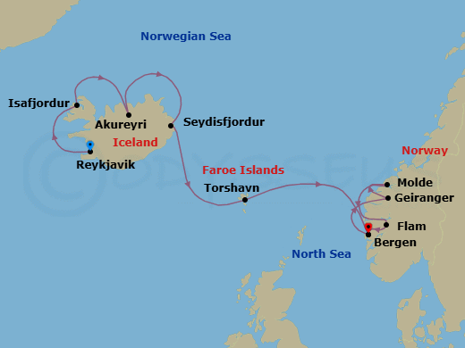 Itinerary map
