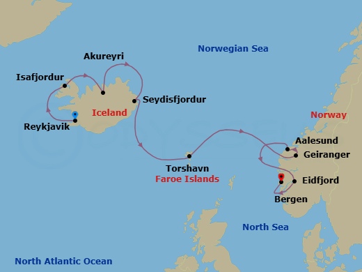 Itinerary map