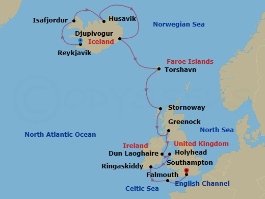 Itinerary map