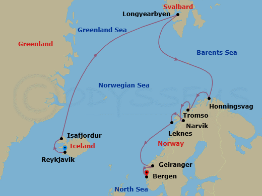 Itinerary map