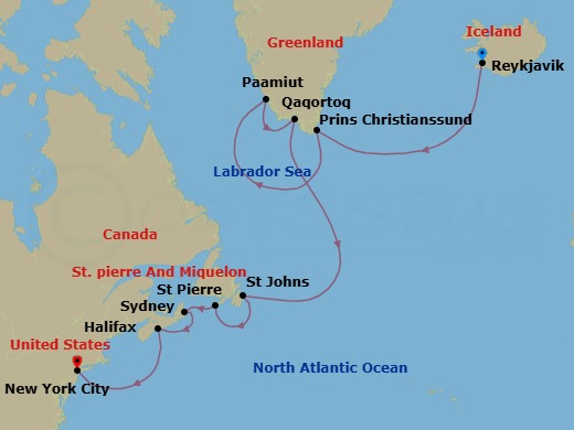 Itinerary map