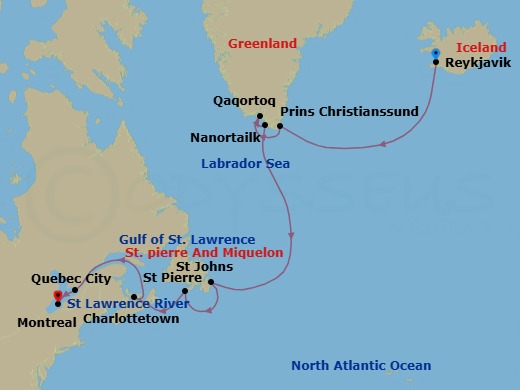 Itinerary map
