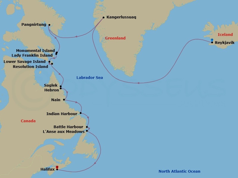 Itinerary map