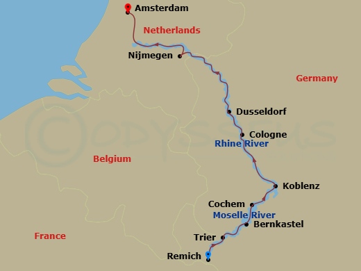Itinerary map