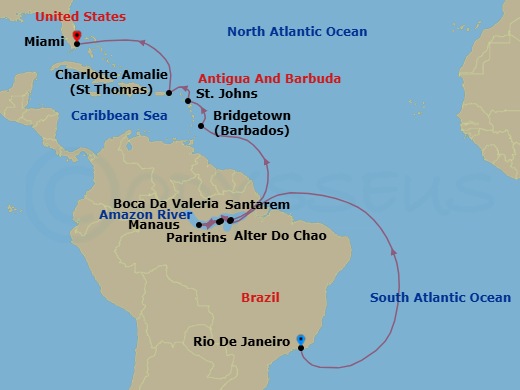 Itinerary map