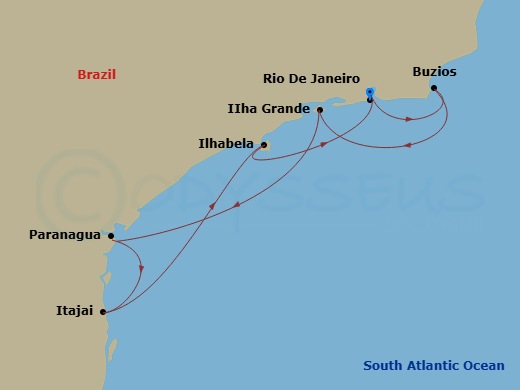 Itinerary map