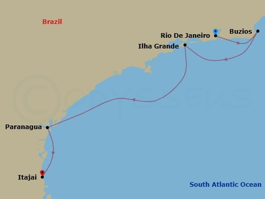 Itinerary map