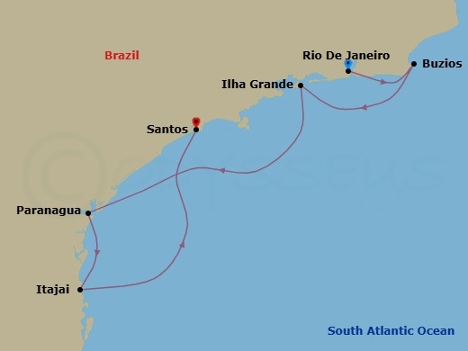 Itinerary map